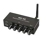 Mixer De áudio De Mixagem Profissional De 2 Modos De Efeito Com 5 Mostradores Giratórios De Mixagem De Karaokê De Microfone Sem Fio Entrada Dupla De Microfone