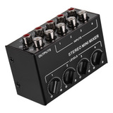 Mixer De Som Audio Mini Entradas Estéreo Mixer Metal De 4 Ca