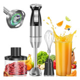 Mixer E Processador De Alimentos 4 Em 1 Inox Cor Preto 110v