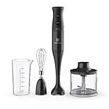 Mixer Misturador Multiuso Electrolux 3 Em 1 400W 2 Velocidades 3 Acessórios Mini Processador Capacidade 600ml EIB10 Preto 127v