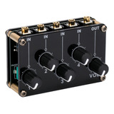 Mixer Passivo Compacto De 4 Canais 4 Entradas 1 Saída Para