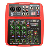 Mixer Vermelho Cmx 4 Canais Bluetooth