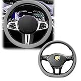 Miytsya 1 Peça Capa De Volante Em Forma De D Para Carro 37 9 Cm Silicone Aderência Confortável Capa Para Volante Capa De Volante Protetor Antiderrapante Para Homens E Mulheres Universal Para A Maioria Dos Acessórios De Direção De Carros Cinza 