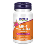 Mk7 Vitamina K2 100mcg 60caps Now Foods - Envio Imediato
