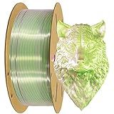 MKOEM 2 Cores Seda Brilhante Em 1 Filamento De Coextrusão PLA Impressão 3D De 1 75 Mm 2 PLA De Seda Colorida Amplamente Adequado Para Impressora 3D 1 Kg De Seda De Duas Cores Em 1 Material De