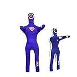 MMA Manequins Esportivos - Punching Dummy Para Adultos E Jovens - Boxe Dummy Brazilian Jujitsu Gi- Judô- Karatê - Manequim De Treinamento De Luta Livre -em Pé 1-8 M - 72 Pol- Não Preenchido- Azul