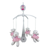 Mobile Para Berço Giratório Musical Bebê Ursinha Pelúcia