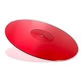 Mobile Pro Shop Tapete De Acrílico Para Toca-discos De Vinil Lp | 2,7 Mm De Espessura Oferece Graves Mais Apertados | Tapete De Bandeja De Tamanho Padrão (295 Mm De Diâmetro) (vermelho-iluminado)