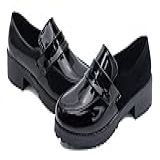 Mocassim Feminino Cano Baixo Estudantes Japoneses Uniforme Vestido Oxford Preto 36