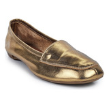 Mocassim Feminino Cobre Couro