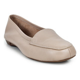 Mocassim Feminino Nude Couro
