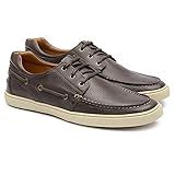 Mocassim Jacometti Masculino Dockside Couro Cadarço Casual Café 41 