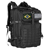 Mochila 50 Litros Impermeável - Grande- Resistente- Para Camping- Trilha E Viagem -Preto-