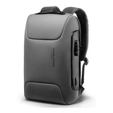 Mochila Antifurto Notebook 15 6 Com Porta De Carregamento Usb Modelo Deluxe Style Mark Ryden Cor Cinza