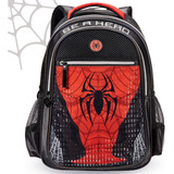Mochila Aranha Spider Dark Costas Menino Infantil Grande 16