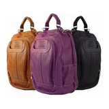 Mochila Bolsa De Couro