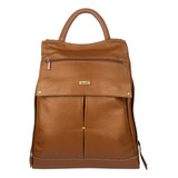 Mochila Bolsa De Couro Legitimo Feminina Grande Notebook