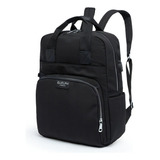 Mochila Bolsa Feminina Multifuncional Notebook Usb Viagem Cor Preto