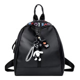 Mochila Bolsa Feminina Pequena Casual Escola Com Chaveiro