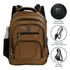 Mochila Bolsa Grande Reforçada Notebook Impermeável Couro Cor Marrom Desenho Do Tecido Lisa