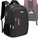 Mochila Bolsa Masculina Feminina Notebook Anti Furto Reforçada Semi Impermeável Escolar Faculdade Trabalho Viagem Resistente Executiva Cabo De Aço Saída Usb SAÍDA Fone DE OUVIDO PRETO 