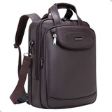 Mochila Bolsa Masculina Notebook Tira Colo Couro Impermeável Cor Marrom