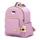 Mochila Bolsa Maternidade Miellu Bebê Personalizadas Pópeti Cor Lilás