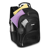 Mochila Bolsa Notebook Masculina Feminina Impermeável Resistente Reforçada Grande Executiva Escolar Viagem Faculdade Cor Preto Mochilândia M 1813 40 L