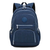 Mochila Bolsa Notebook Masculina Feminina Unisex Escolar Cor Azul marinho