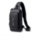 Mochila Bolsa Ombro Transversal Usb Cadeado Impermeável