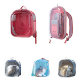 Mochila Bolsa Pet Grande Visão Transparente Gato Cão 8kg Cor Rosa