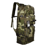 Mochila Camping Camuflada Expansiva 70 Litros Keuven Cor Verde