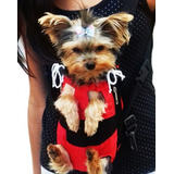 Mochila Canguru Carregador Pet Cão Vermelha Tam Pp p m g gg