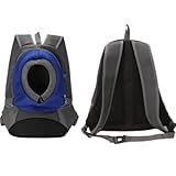 Mochila Canguru G Transporte Animais Pets RESPIRÁVEL Passear Com Cães Cachorros Gatos PET BOLSA PASSEIO VIAGEM QUALIDADE PREMIUM PRATICIDADE 42 28CM AZUL 