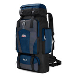 Mochila Cargueira Camping Impermeável 80l Travessia Trilha Cor Azul marinho Desenho Do Tecido Liso