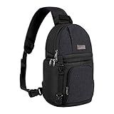 Mochila Com Alça Para Câmera MOSISO DSLR SLR Mirrorless Case Impermeável à Prova De Choque Mochila Com Alça Transversal Ajustável E Inserções Modulares Removíveis Preto