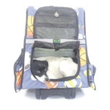 Mochila Com Carrinho Pet Trasportar Mascotes Ate 20 Kg Tam M
