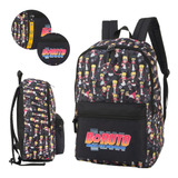 Mochila Costas 18 Juvenil Boruto Naruto Luxcel Ms46465br Cor Preto