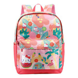 Mochila Costas G Escolar Juvenil Teen Hello Kitty T01 11976 Cor Rosa