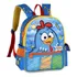 Mochila Costas Infantil Galinha Pintadinha Animação Livro Colorir Criança Escolar Espaçosa Bolsos Clio Azul