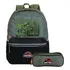 Mochila Costas Jurassic World E Estojo Duplo Escolar Passeio