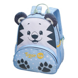 Mochila Costas Tigor T Tigre Baby Maternal Escolar Passeio Cor Azul Desenho Do Tecido Lisa