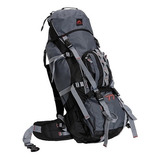 Mochila Crampon 77 Lts Trilhas & Rumos Cargueira Impermeável Cor Grafite Com Preto Desenho Do Tecido Indisp