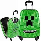 Mochila De Bordo Em ABS Escolar Infantil Minecraft Mala De Bordo 10kg Pequena Infantil Viagem Rígida Rodinhas 360 Pequena ANAC