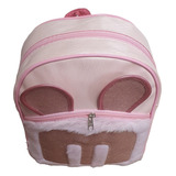 Mochila De Costa Minnie Menina Moderna Escolar Passeio Cor Rosa claro Desenho Do Tecido Orelha E Pelucia Frontal