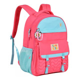 Mochila De Costas Escolar Infantil Rosa Luluca Pastel Clio