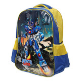 Mochila De Costas Escolar Robo Transformers