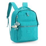 Mochila De Costas Escolar Up4you Crinkle Feminino Masculino Cor Verde Desenho Do Tecido Liso