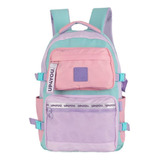 Mochila De Costas Up4you Larissa Manoela Rosa E Verde Luxcel