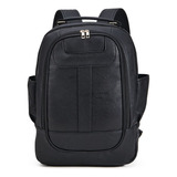 Mochila De Couro Feminina Grande Bolsa De Couro Ecologico Cor Preto